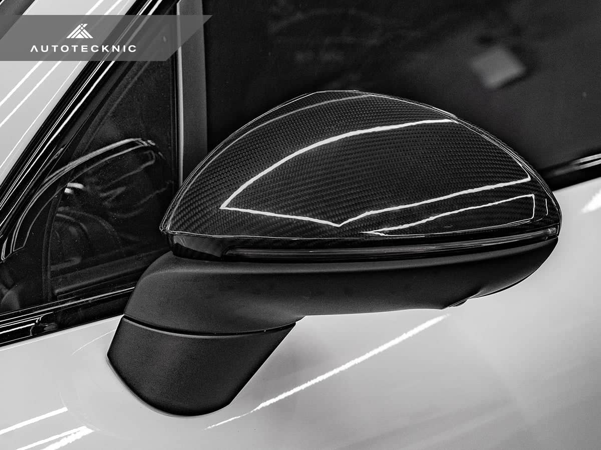 Kies-Motorsports AutoTecknic USA AutoTecknic Replacement Dry Carbon Mirror Covers - Porsche 9Y0 Cayenne 2019-2025 Porsche 9Y0 & 9Y0.2 Cayenne Models / Left Hand Drive