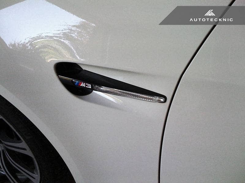 AutoTecknic Replacement Glazing Black Fender Gills - E90 Sedan/ E92 Coupe/ E93 Cabrio | M3 Secondary image