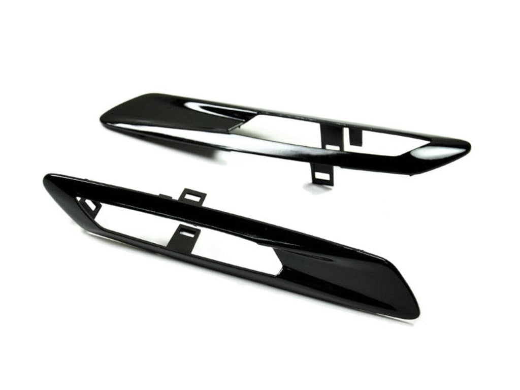 Kies-Motorsports AutoTecknic USA AutoTecknic Replacement Glazing Black Fender Light Trims - BMW F10 Sedan | F11 Wagon | 5-Series