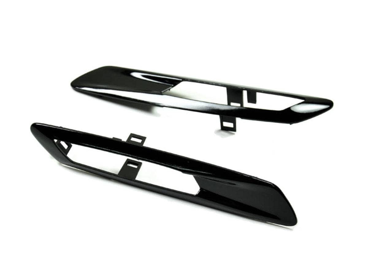 Kies-Motorsports AutoTecknic USA AutoTecknic Replacement Glazing Black Fender Light Trims - BMW F10 Sedan | F11 Wagon | 5-Series