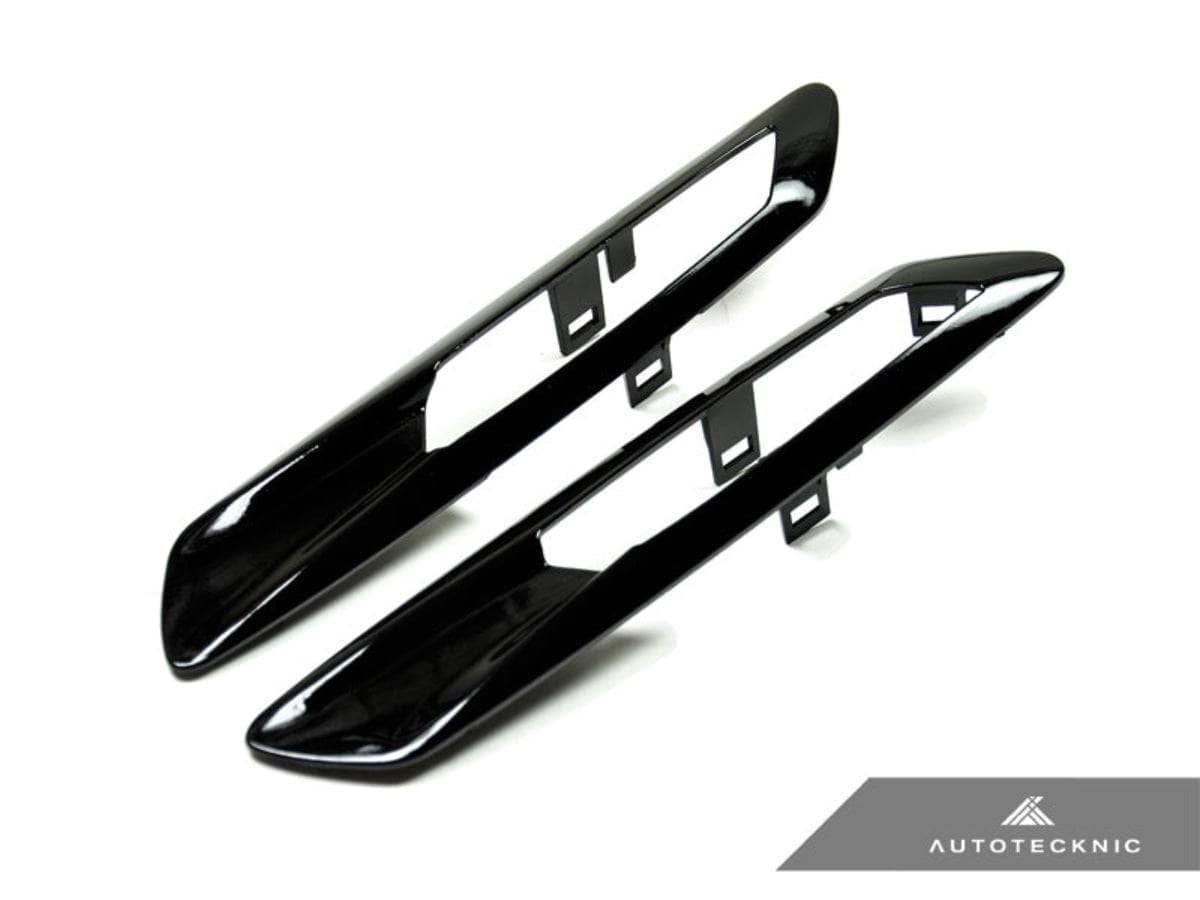 Kies-Motorsports AutoTecknic USA AutoTecknic Replacement Glazing Black Fender Light Trims - BMW F10 Sedan | F11 Wagon | 5-Series