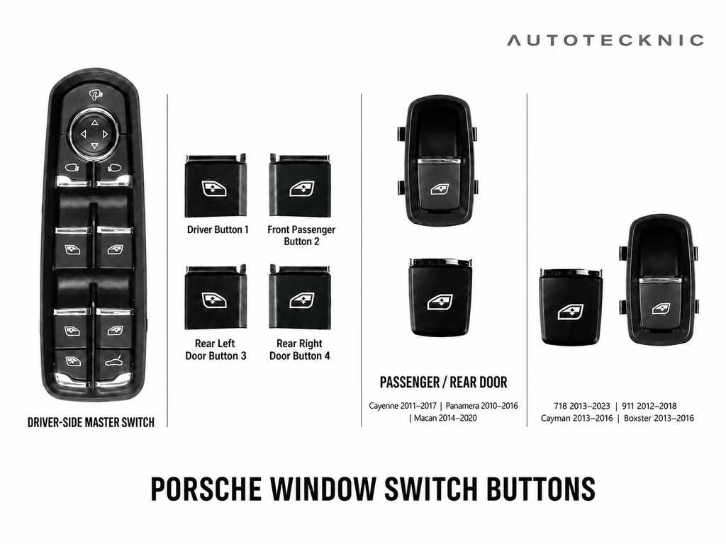 Kies-Motorsports AutoTecknic USA AutoTecknic Replacement Interior Window Switch Button - Porsche