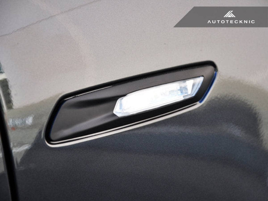 Kies-Motorsports AutoTecknic USA AutoTecknic Replacement Stealth Black Fender Light Trims - BMW F10 Sedan | F11 Wagon | 5-Series
