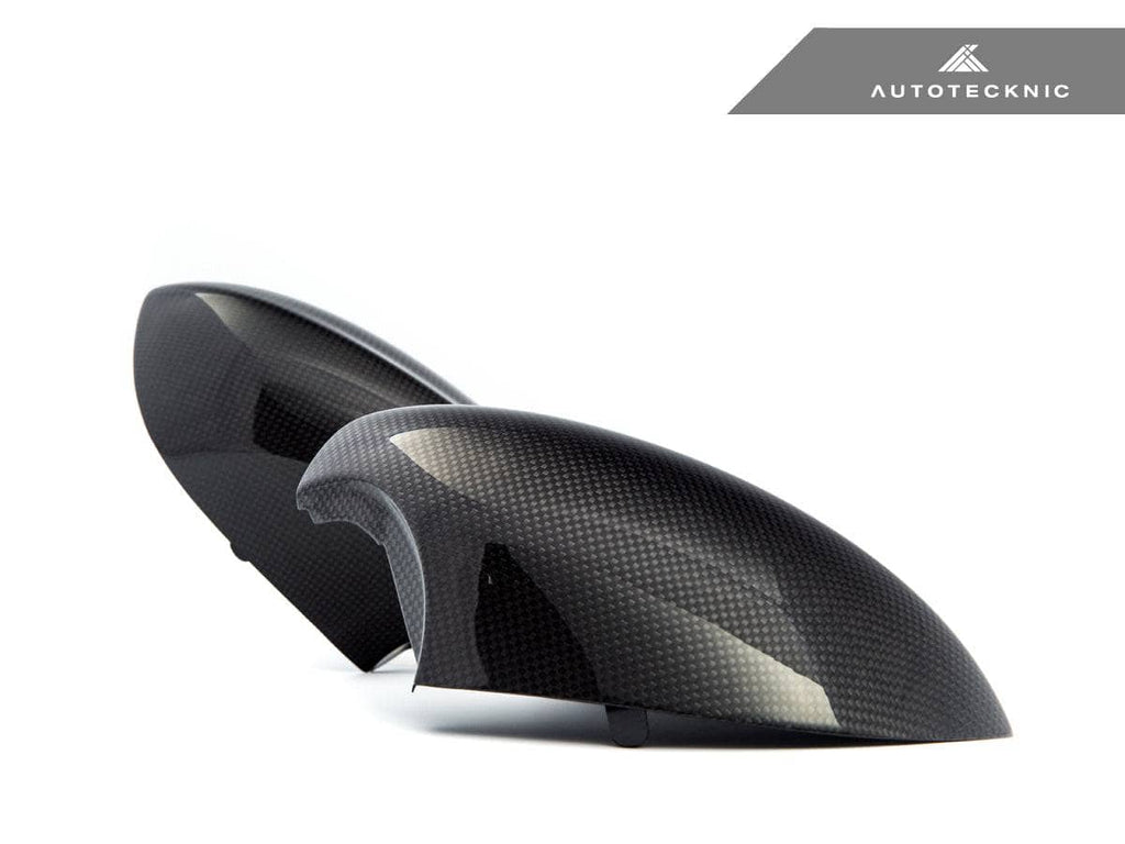 Kies-Motorsports AutoTecknic USA AutoTecknic Replacement Version II Dry Carbon Mirror Covers - BMW E9X M3 | E82 1M E82 1M / Plain Weave (1X1) / Gloss Finish