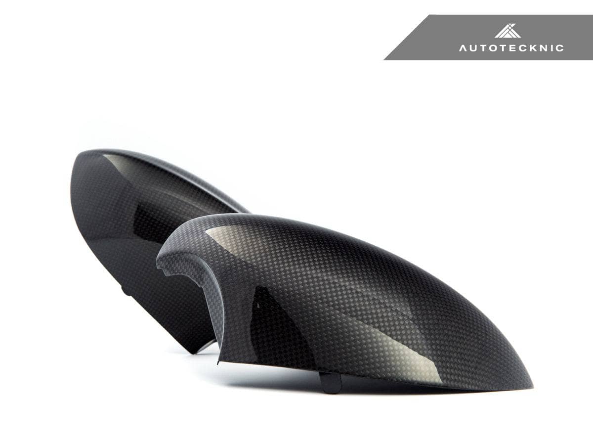Kies-Motorsports AutoTecknic USA AutoTecknic Replacement Version II Dry Carbon Mirror Covers - BMW E9X M3 | E82 1M E82 1M / Plain Weave (1X1) / Gloss Finish