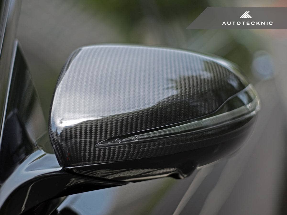 Kies-Motorsports AutoTecknic USA AutoTecknic Replacement Version II Dry Carbon Mirror Covers - Mercedes-Benz W257 CLS-Class