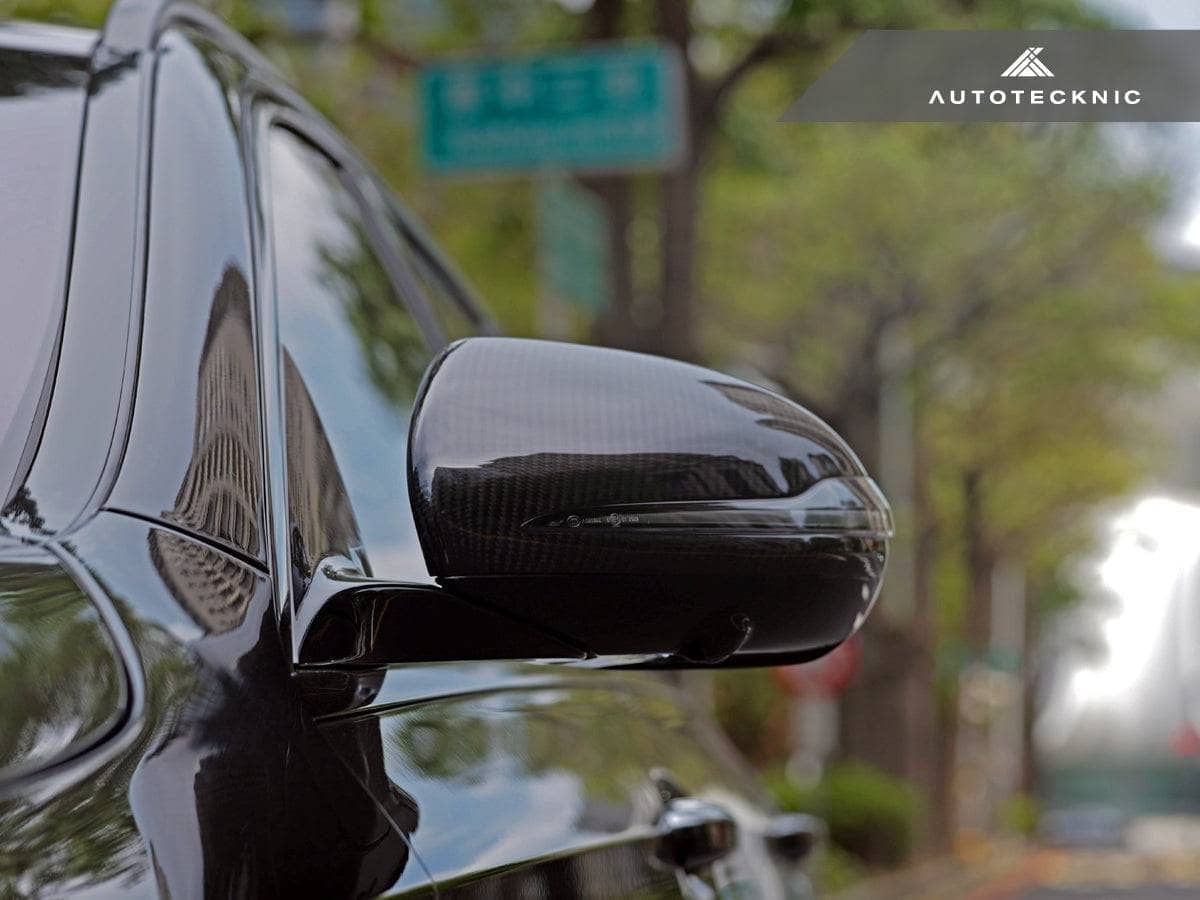 Kies-Motorsports AutoTecknic USA AutoTecknic Replacement Version II Dry Carbon Mirror Covers - Mercedes-Benz W257 CLS-Class