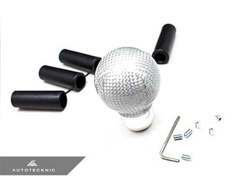 Kies-Motorsports AutoTecknic USA AutoTecknic Sphere Silver Fiber Shift Knob - Universal