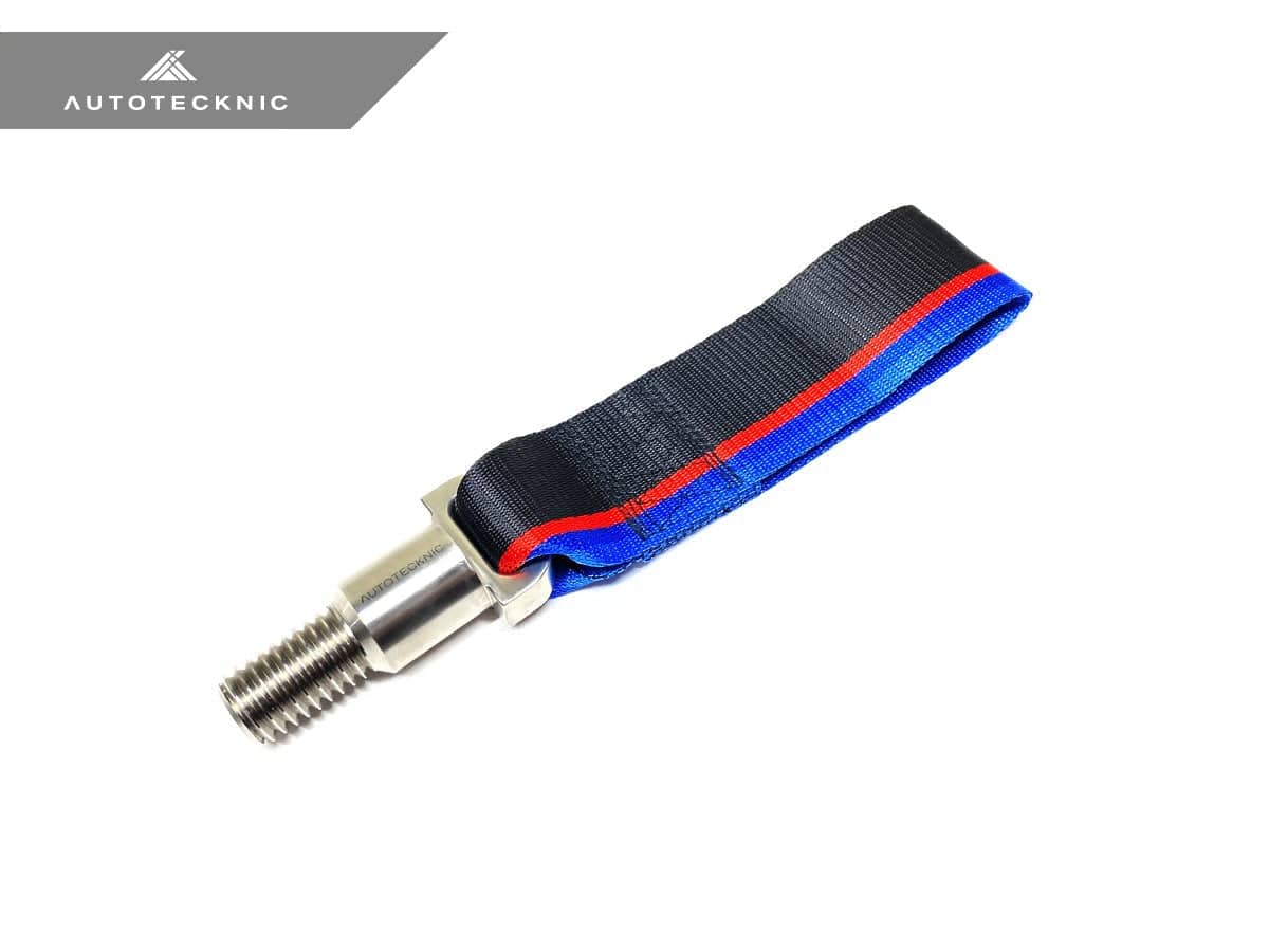 Kies-Motorsports AutoTecknic USA AutoTecknic Stainless Steel Tow Strap - F87 M2 | F80 M3 | F82/ F83 M4 F87 M2 / Black with Tri-Color
