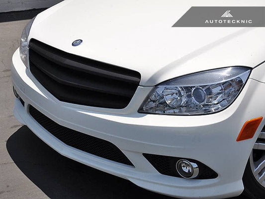 Kies-Motorsports AutoTecknic USA AutoTecknic Stealth Black Front Grille - Mercedes Benz W204 C-Class Sedan (2008-2013)