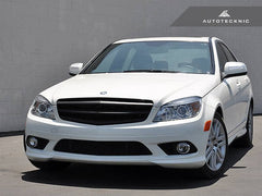 Kies-Motorsports AutoTecknic USA AutoTecknic Stealth Black Front Grille - Mercedes Benz W204 C-Class Sedan (2008-2013)