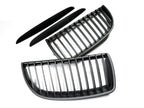 Kies-Motorsports AutoTecknic USA AutoTecknic Stealth Black Front Grille Set - BMW E90 Sedan | E91 Wagon | 3-Series