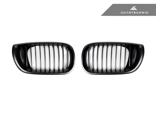 Kies-Motorsports AutoTecknic USA AutoTecknic Stealth Black Front Grille Set - E46 3-Series LCI Sedan (2002-2005)