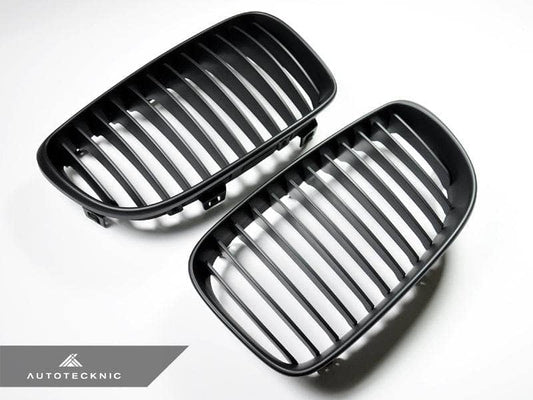 Kies-Motorsports AutoTecknic USA AutoTecknic Stealth Black Front Grille Set - E82 1-Series & 1M