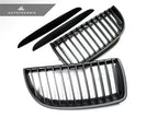 Kies-Motorsports AutoTecknic USA AutoTecknic Stealth Black Front Grille Set - E90 Sedan / E91 Wagon | 3 Series