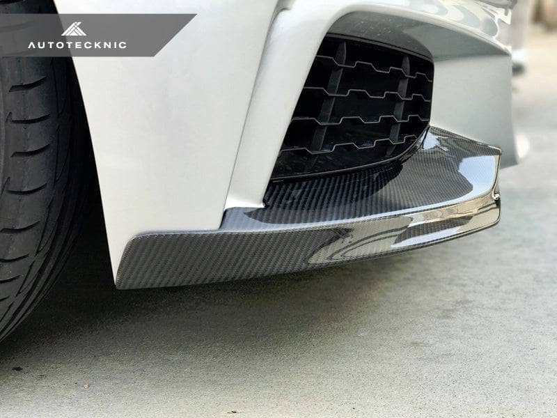 Kies-Motorsports AutoTecknic USA AutoTecknic Vacuumed Carbon Fiber Aero Splitters - F32/ F33/ F36 4-Series M-Sport
