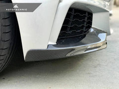 Kies-Motorsports AutoTecknic USA AutoTecknic Vacuumed Carbon Fiber Aero Splitters - F32/ F33/ F36 4-Series M-Sport