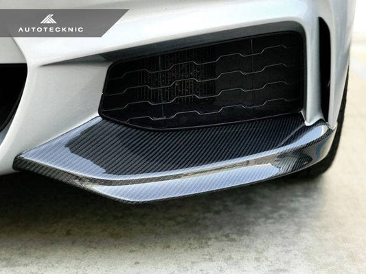 Kies-Motorsports AutoTecknic USA AutoTecknic Vacuumed Carbon Fiber Aero Splitters - F32/ F33/ F36 4-Series M-Sport