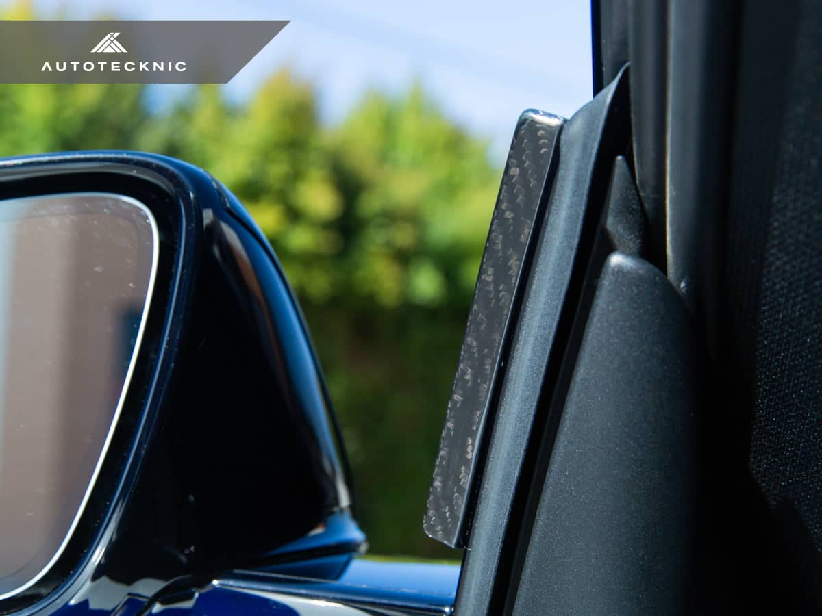 Kies-Motorsports AutoTecknic USA AutoTecknic Version III Dry Carbon Side Mirror Wind Deflector Set - A90 Supra 2020-Up