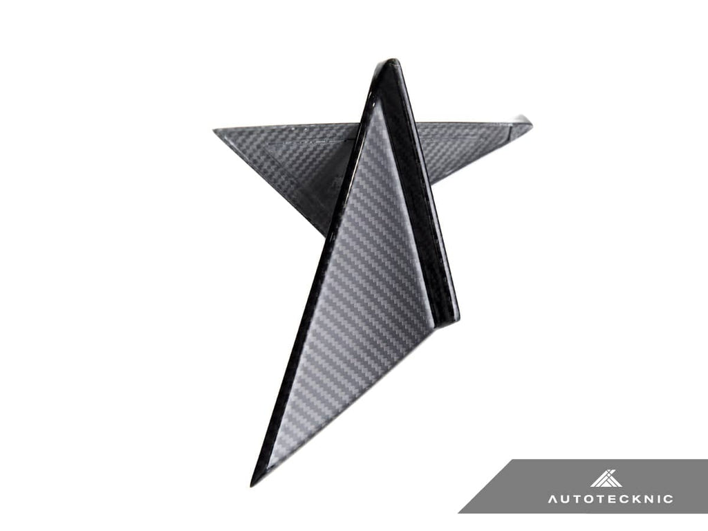 Kies-Motorsports AutoTecknic USA AutoTecknic Version III Dry Carbon Side Mirror Wind Deflector Set - A90 Supra 2020-Up