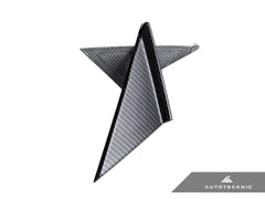 Kies-Motorsports AutoTecknic USA AutoTecknic Version III Dry Carbon Side Mirror Wind Deflector Set - A90 Supra 2020-Up