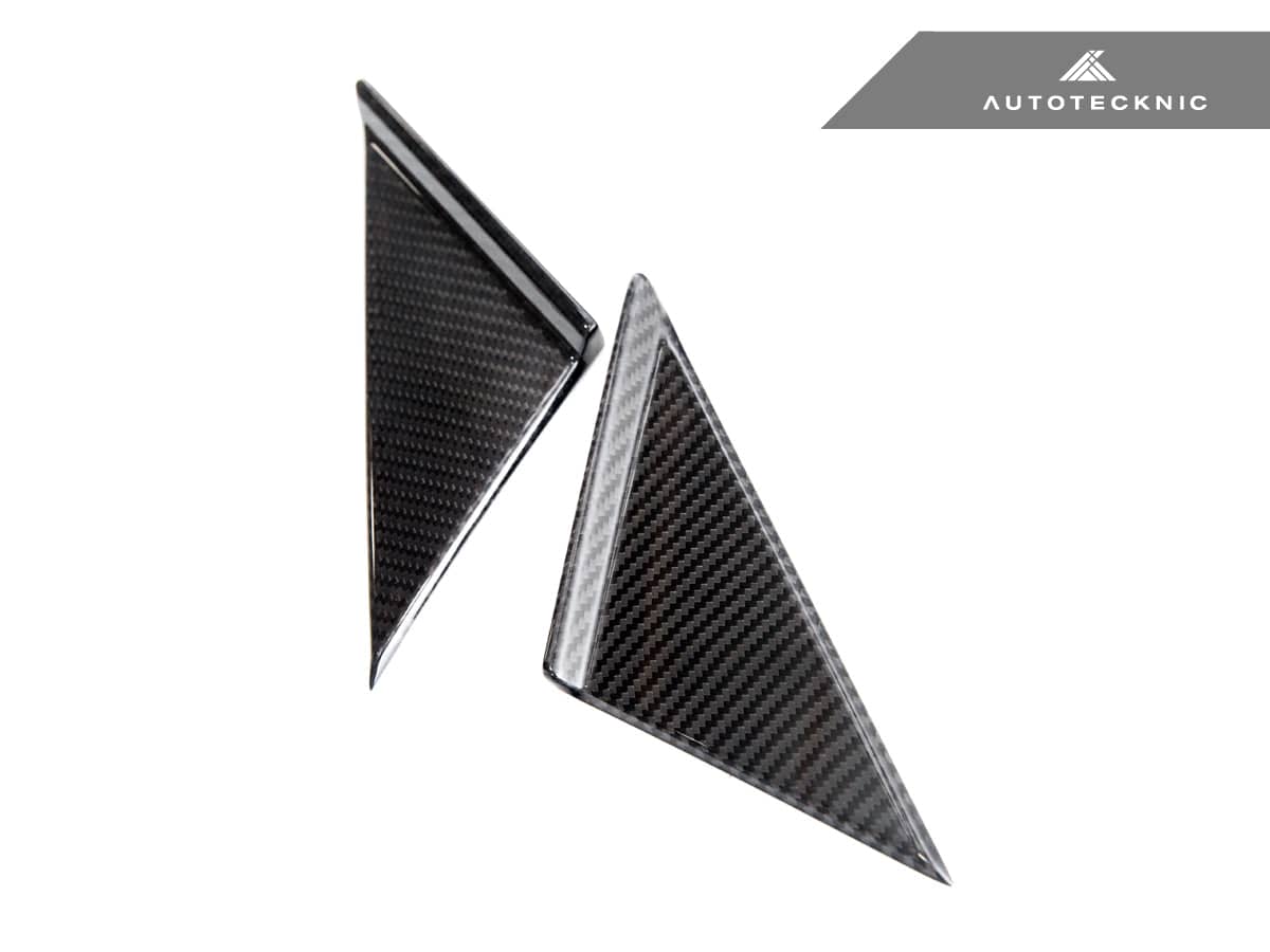 Kies-Motorsports AutoTecknic USA AutoTecknic Version III Dry Carbon Side Mirror Wind Deflector Set - A90 Supra 2020-Up