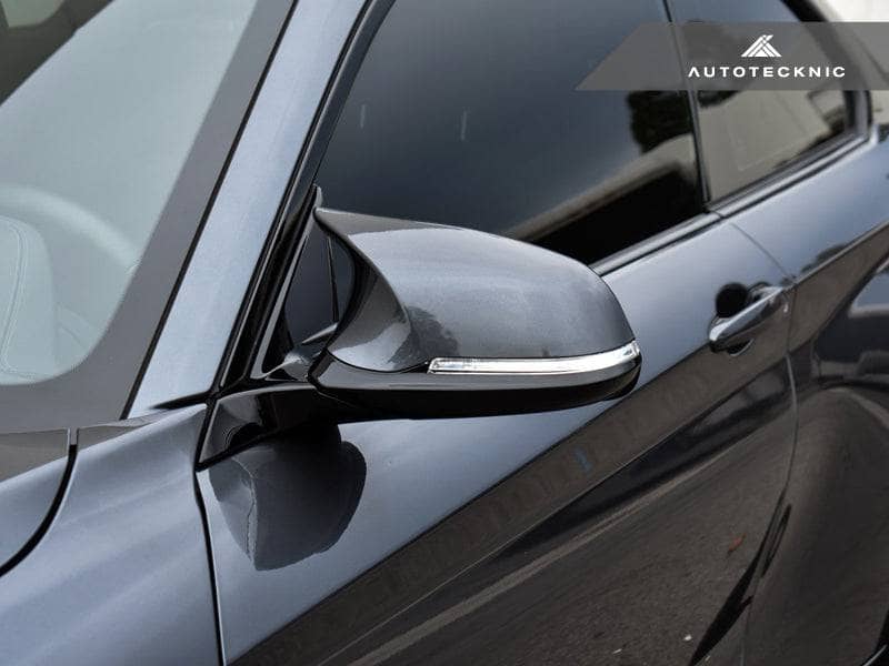 Kies-Motorsports AutoTecknic USA AutoTecknic Version III M-Inspired Mirror Housing Kit - F22 2-Series | F30 3-Series | F32 4-Series | F87 M2 F87 M2 / Mineral Grey Metallic (B39) / No