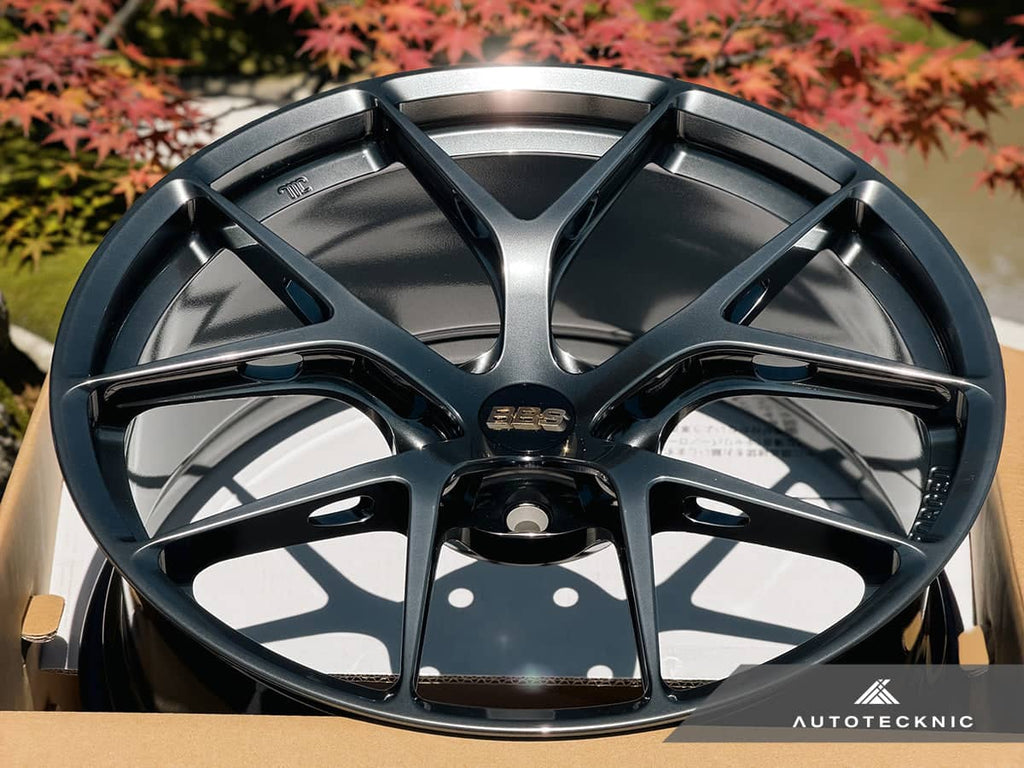 Kies-Motorsports AutoTecknic USA BBS FI-R 20x9 +35 / 20x11.5 +40 5x112 Diamond Black (Audi R8 / Huracan, Set of 4)