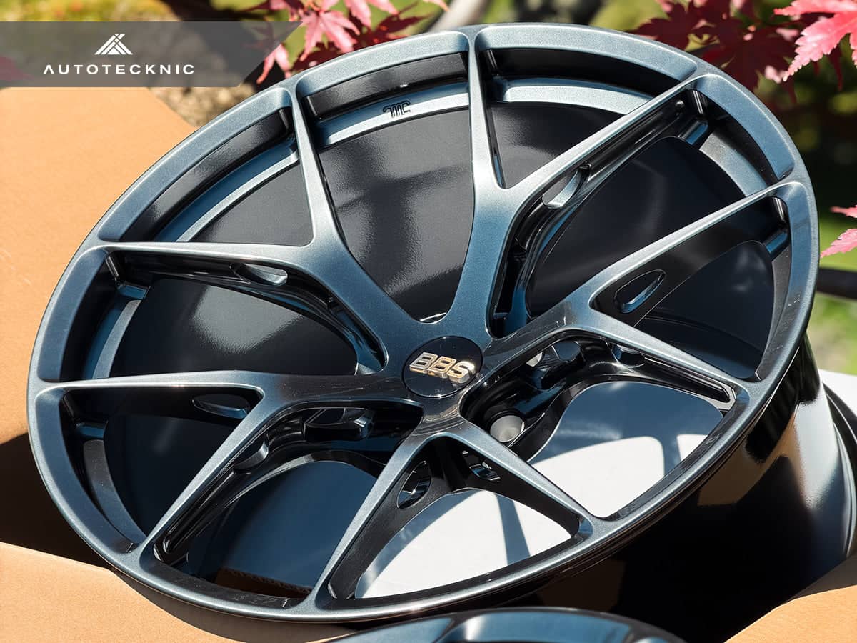 Kies-Motorsports AutoTecknic USA BBS FI-R 20x9 +35 / 20x11.5 +40 5x112 Diamond Black (Audi R8 / Huracan, Set of 4)