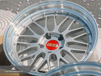 Kies-Motorsports AutoTecknic USA BBS LM 19x10 +25 / 19x11 +25 5x120 Diamond Silver (E46 / E9x M3, Set of 4)