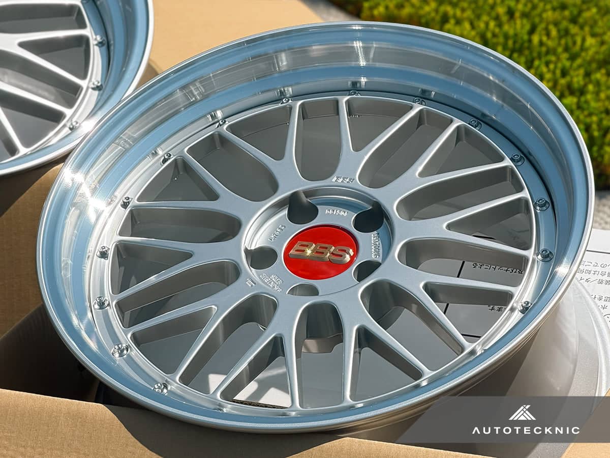 Kies-Motorsports AutoTecknic USA BBS LM 19x9.5 +23 / 19x11 +35 5x112 Diamond Silver (A90/A91 Supra, Set of 4)