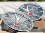 Kies-Motorsports AutoTecknic USA BBS RI-A 18x10 +25 / 18x11 +37 5x120 Diamond Silver (Set of 4)
