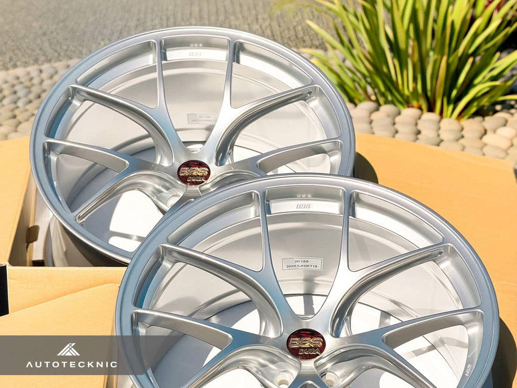Kies-Motorsports AutoTecknic USA BBS RI-D 20x9.5 +10 / 20x10.5 +15 5x112 Diamond Silver (G8X M2/M3/M4, Set of 4)