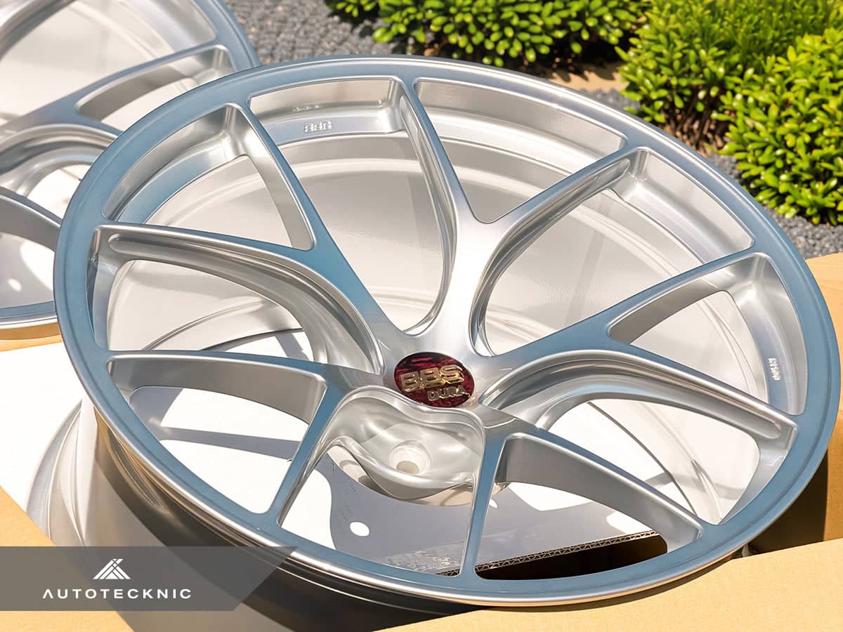 Kies-Motorsports AutoTecknic USA BBS RI-D 20x9.5 +10 / 20x10.5 +15 5x112 Diamond Silver (G8X M2/M3/M4, Set of 4)