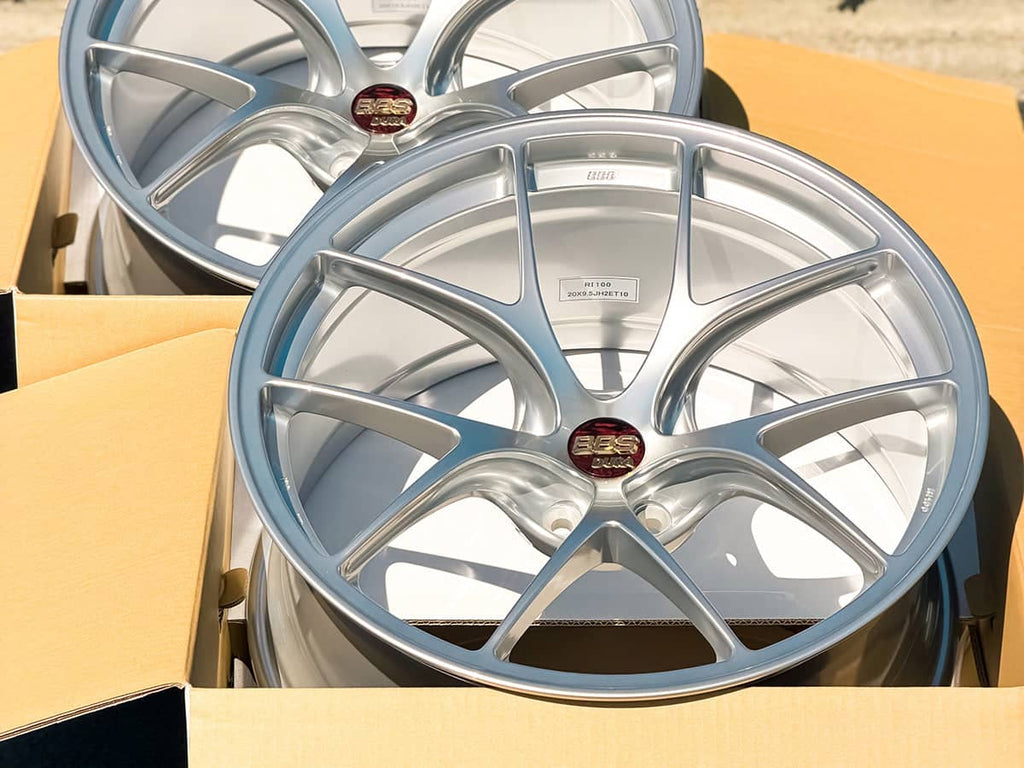 Kies-Motorsports AutoTecknic USA BBS RI-D 20x9.5 +10 / 20x10.5 +15 5x112 Diamond Silver (G8X M2/M3/M4, Set of 4)