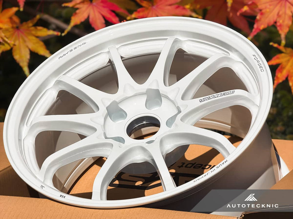 Kies-Motorsports AutoTecknic USA Volk Racing CE28N+ 17x10 +44 5x114.3 Dash White (Set of 4)