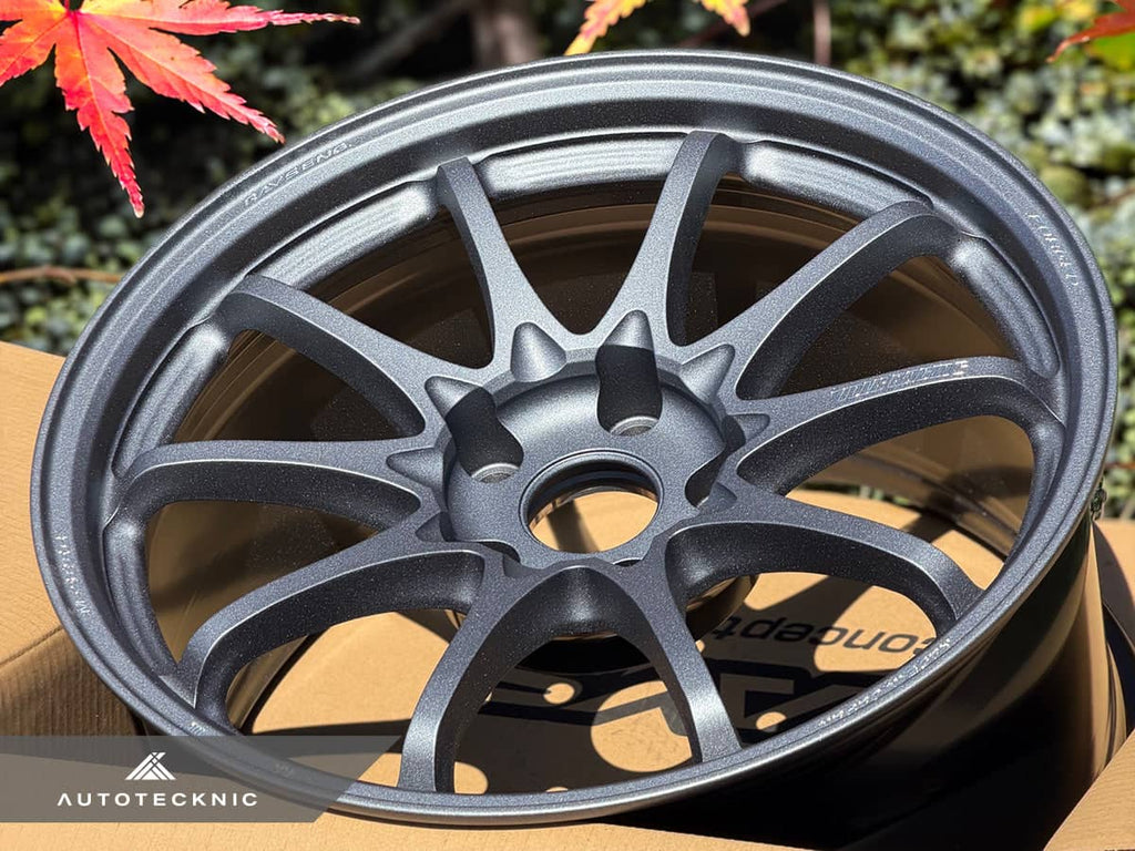Kies-Motorsports AutoTecknic USA Volk Racing CE28N+ M-Spec 18x10 +40 5x120 Blast Gunmetal (Set of 4)