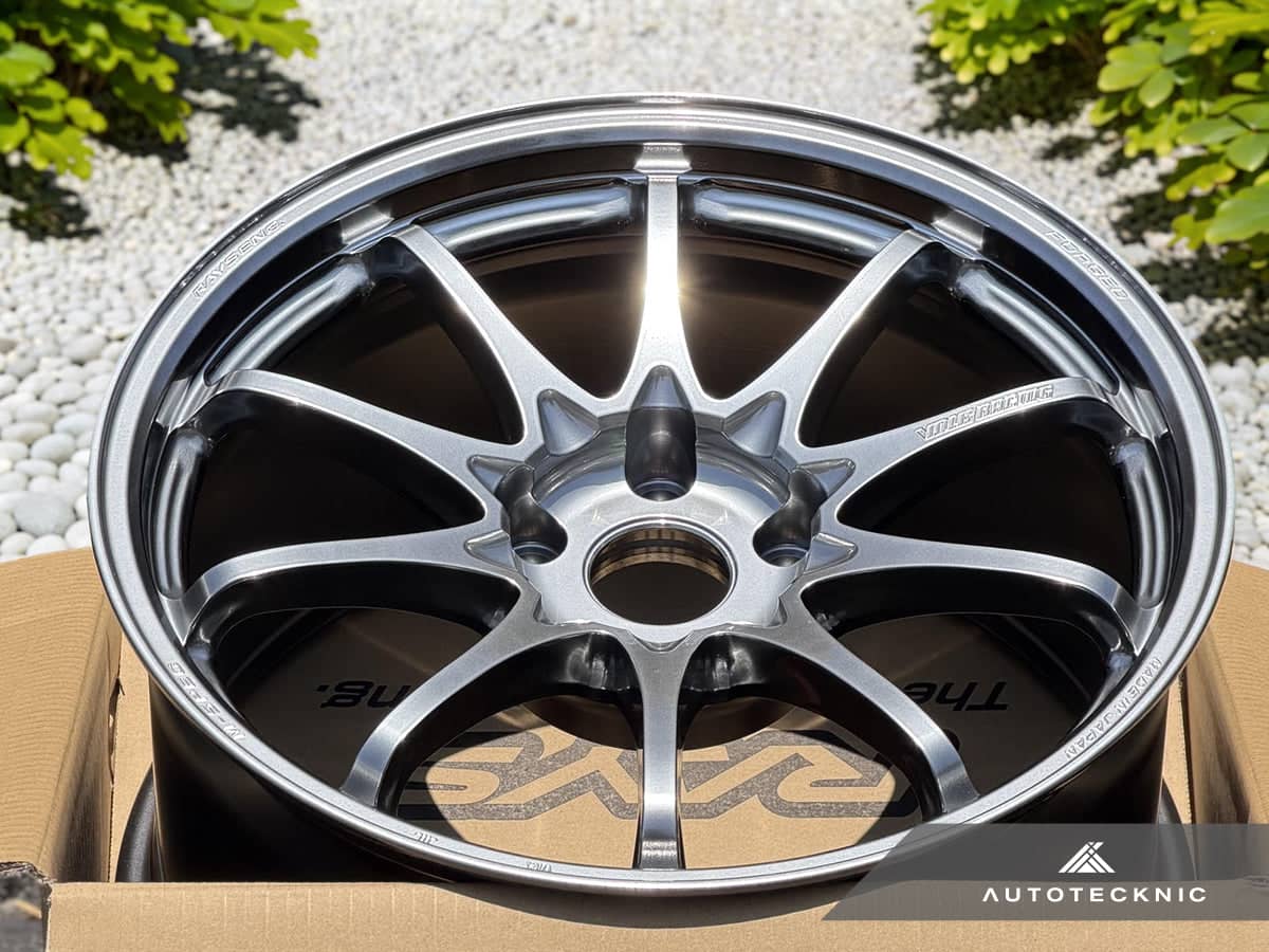 Kies-Motorsports AutoTecknic USA Volk Racing CE28N+ M-Spec 18x10 +40 5x120 Shining Light Metal - Civic Type R / Integra Type S (Set of 4)