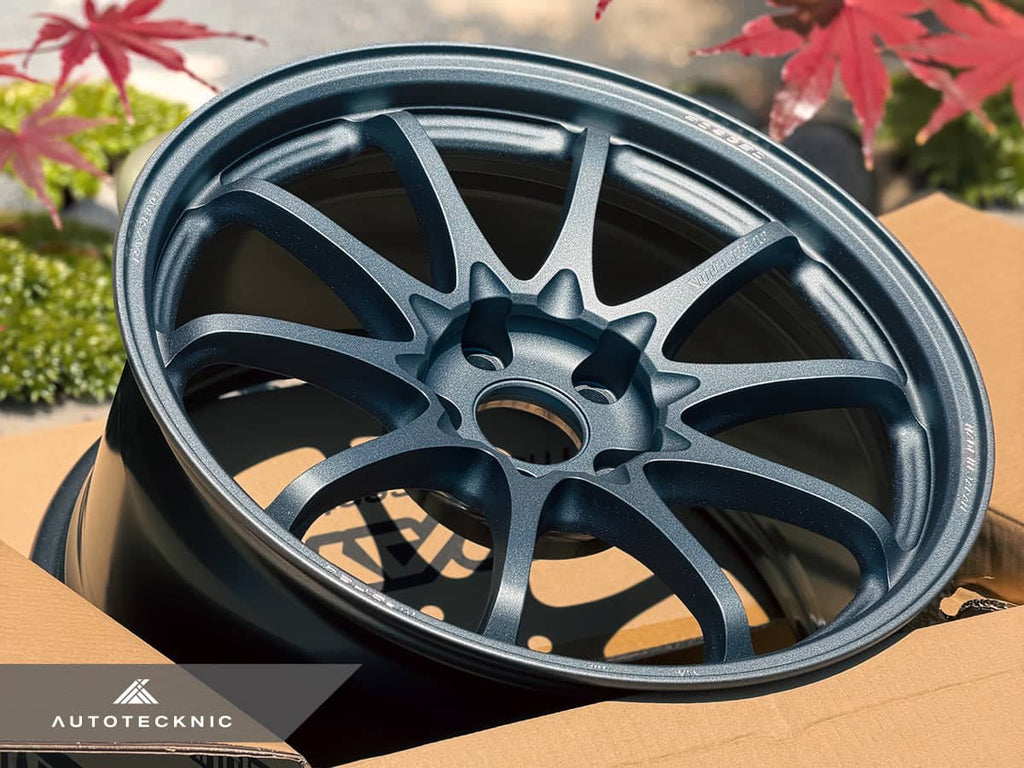 Kies-Motorsports AutoTecknic USA Volk Racing CE28N+ M-Spec 18x9.5 +38 5x114.3 Blast Gunmetal (Set of 4)