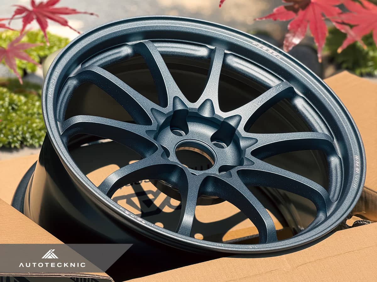 Kies-Motorsports AutoTecknic USA Volk Racing CE28N+ M-Spec 18x9.5 +38 5x114.3 Blast Gunmetal (Set of 4)