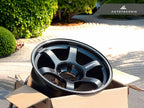 Kies-Motorsports AutoTecknic USA Volk Racing TE37 Large PCD Progressive Model II 18x9 +0 6x139.7 Diamond Black (Set of 4)