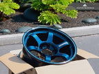 Kies-Motorsports AutoTecknic USA Volk Racing TE37 Large PCD Progressive Model II 18x9 +0 6x139.7 Mag Blue (Set of 4)