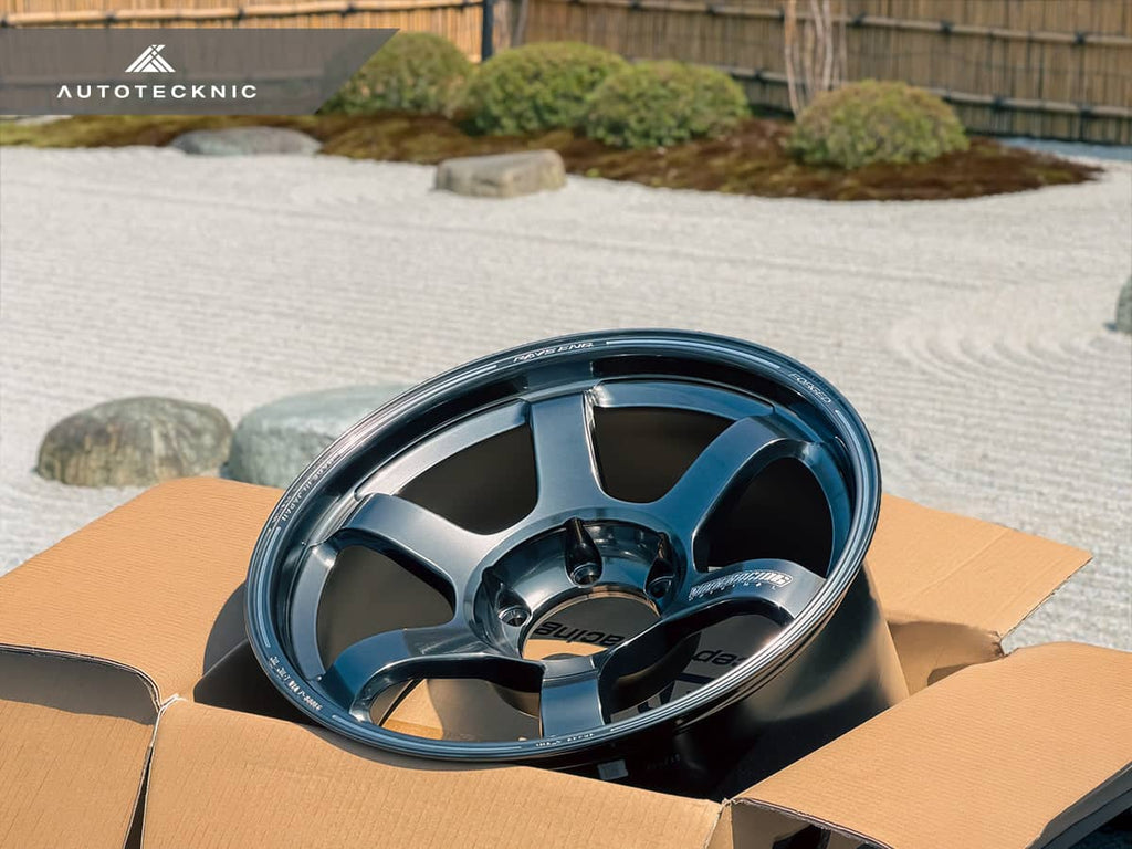 Kies-Motorsports AutoTecknic USA Volk Racing TE37 Large PCD Progressive Model II 18x9 +0 6x139.7 Shining Black Metal (Set of 4)