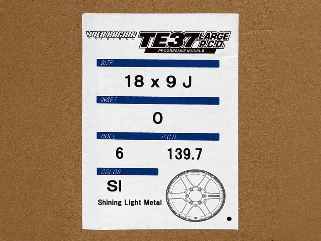 Kies-Motorsports AutoTecknic USA Volk Racing TE37 Large PCD Progressive Model II 18x9 +0 6x139.7 Shining Light Metal (Set of 4)