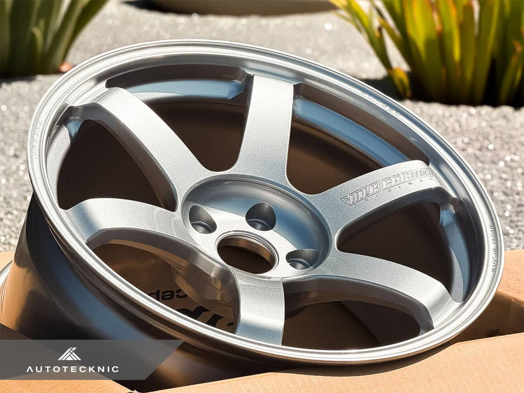 Kies-Motorsports AutoTecknic USA Volk Racing TE37 Saga S-Plus 18x9.5 +22 5x114.3 Diamond Silver - GR Corolla / EVO (Set of 4)