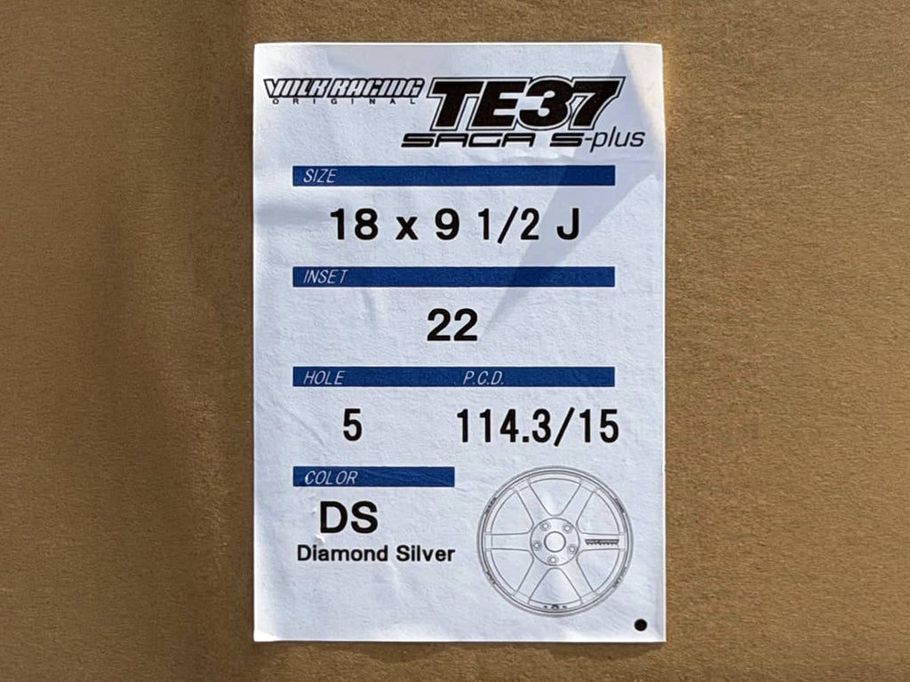 Kies-Motorsports AutoTecknic USA Volk Racing TE37 Saga S-Plus 18x9.5 +22 5x114.3 Diamond Silver - GR Corolla / EVO (Set of 4)