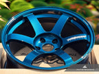 Kies-Motorsports AutoTecknic USA Volk Racing TE37 Saga S-Plus 18x9.5 +22 5x114.3 Mag Blue - GR Corolla / EVO (Set of 4)