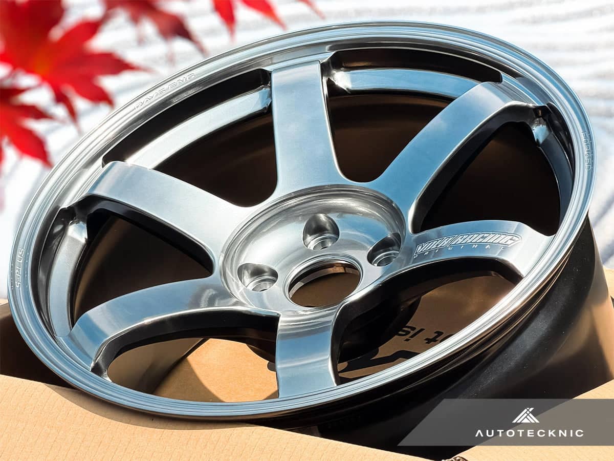 Kies-Motorsports AutoTecknic USA Volk Racing TE37 Saga S-Plus 18x9.5 +22 5x114.3 Shining Light Metal - GR Corolla / EVO (Set of 4)