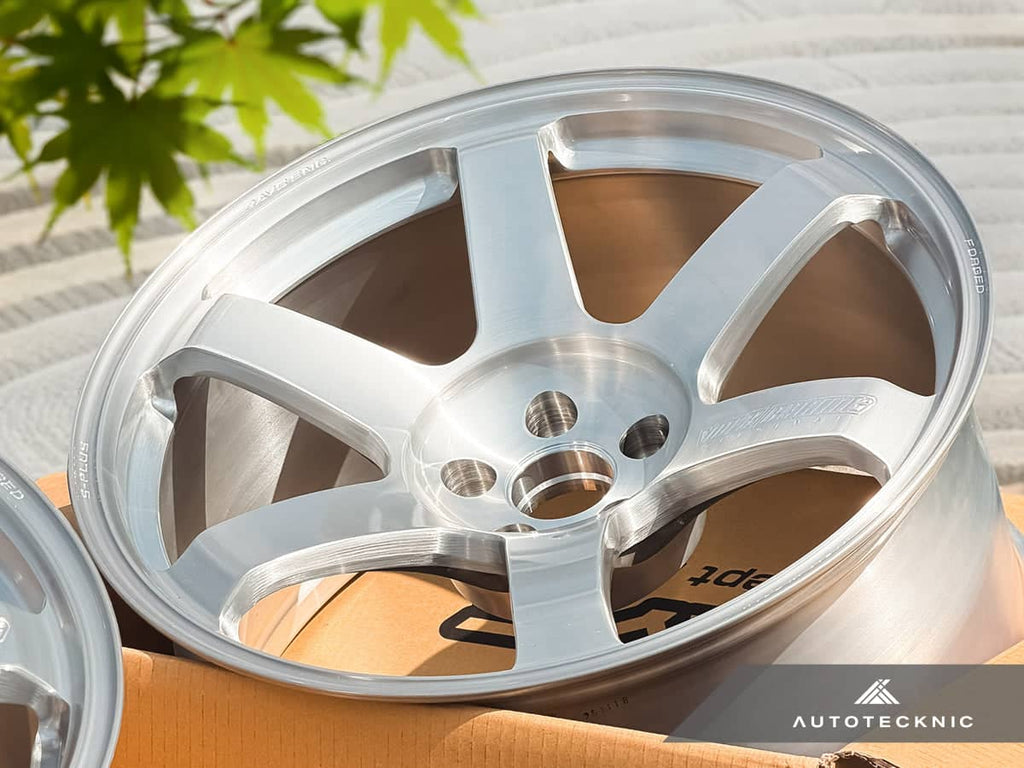 Kies-Motorsports AutoTecknic USA Volk Racing TE37 Saga S-Plus A.S.T. 20x10 +15 / 20x11 +15 5x112 A.S.T. Brushed - G80 M3 / G82 M4 / G87 M2 (Set of 4)