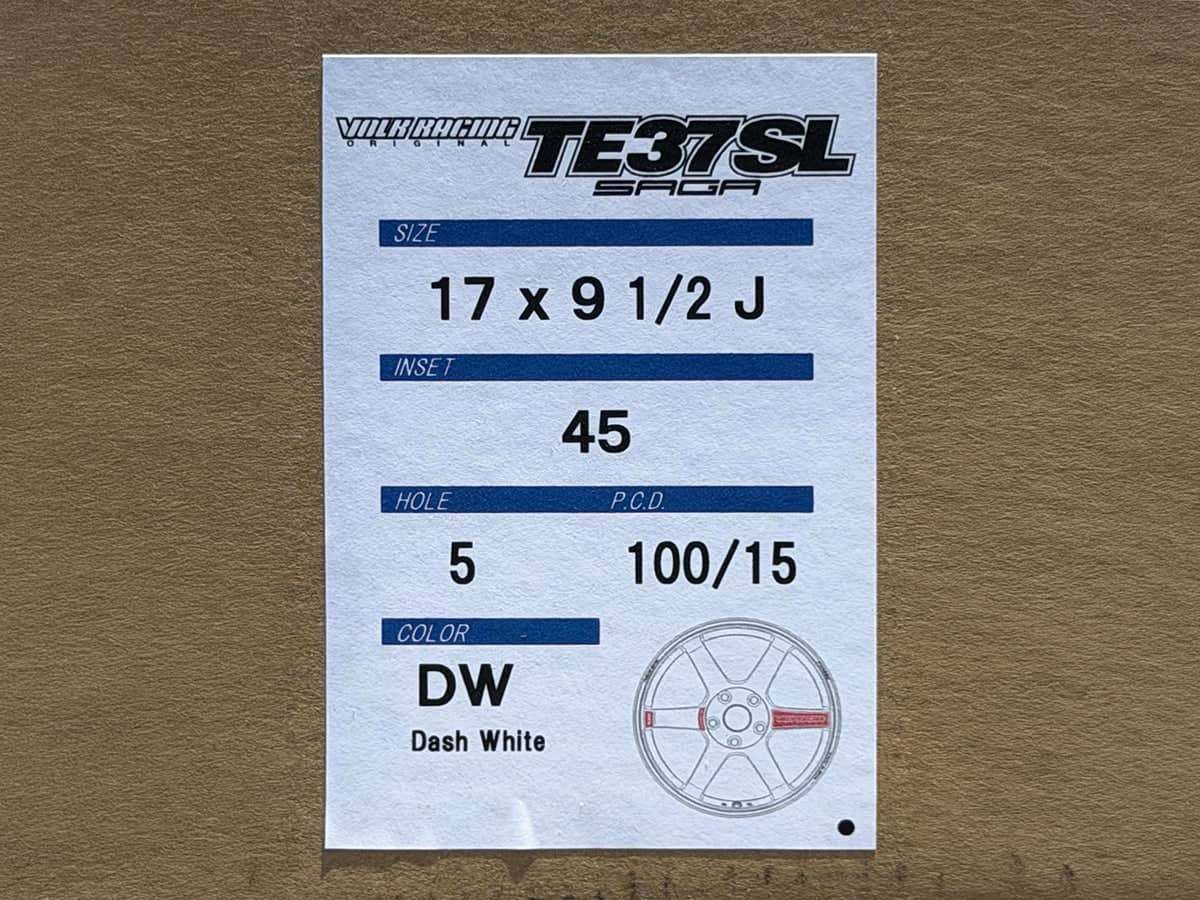 Kies-Motorsports AutoTecknic USA Volk Racing TE37 Saga SL 17x9.5 +45 5x100 Dash White - GR86 / BRZ / FRS (Set of 4)